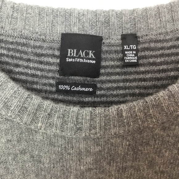 SAKS FIFTH AVENUE Black Label Cashmere Sweater XL - Picture 4 of 7